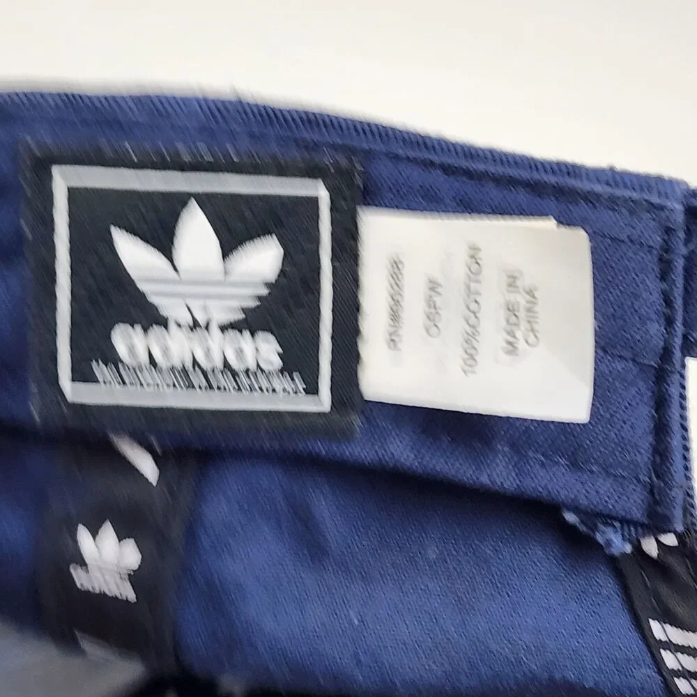 Adidas Originals Trefoil Dad Hat Navy Blue Strapback Cotton Baseball Cap
